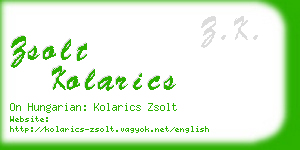 zsolt kolarics business card